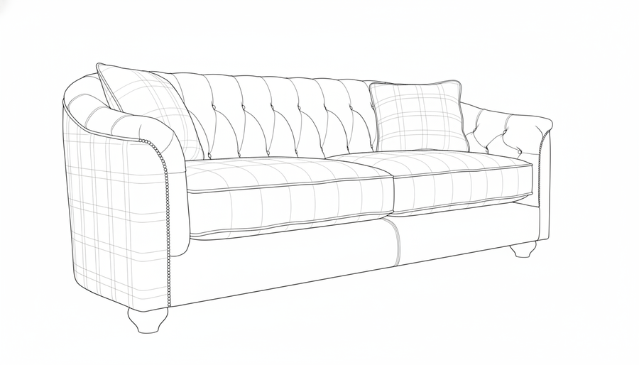 Cutout Studio sketch showing the angled left camera angle