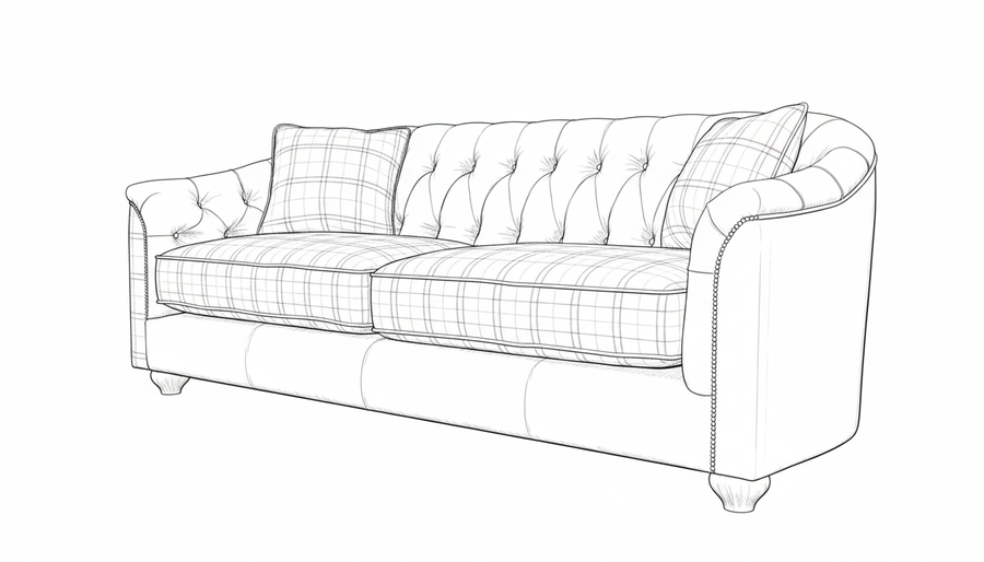 Cutout Studio sketch showing the angled right camera angle