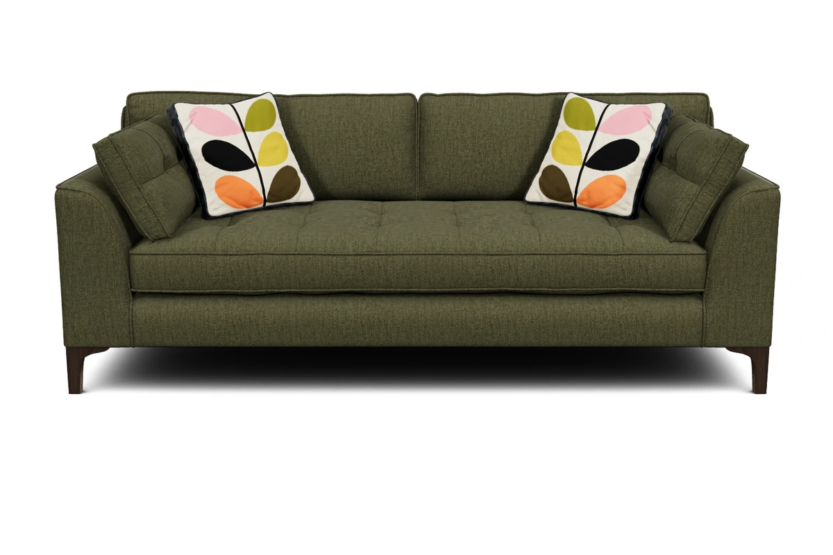Arklow Large Sofa in Dark Moss with Multi Stem Spring scatters
