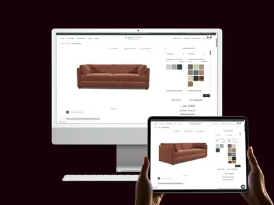 The OV25 configurator on a desktop screen